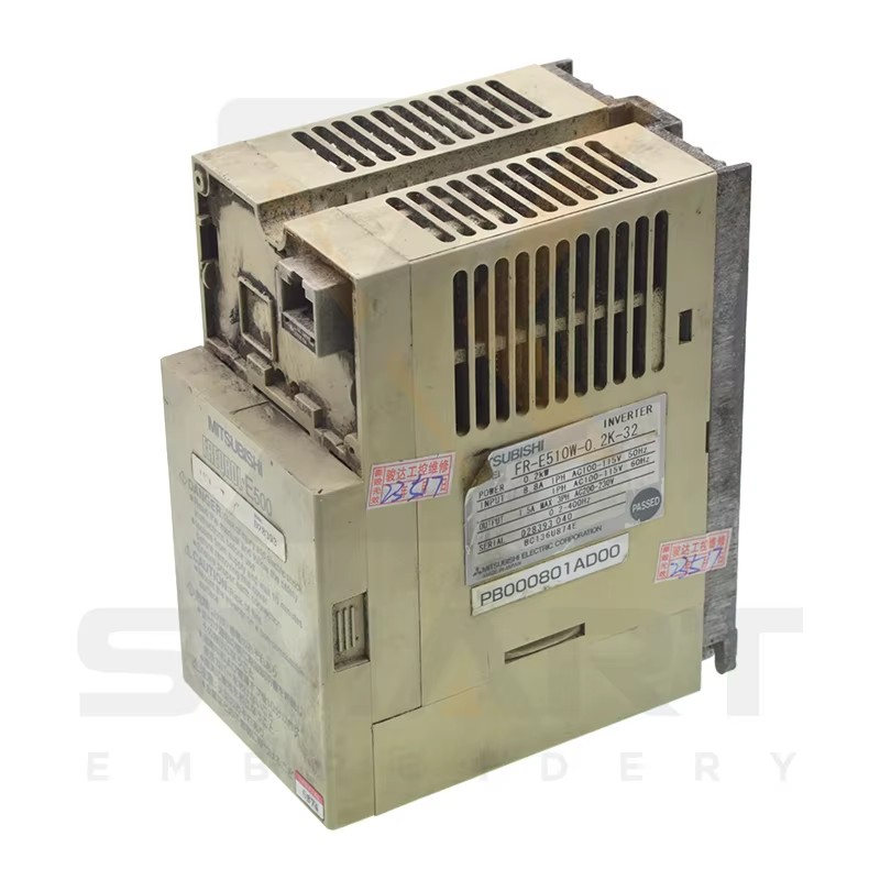 Tajima strojarski dijelovi upotrijebljeni inverter PB000801AD00 FR-E510W-0.2K-32